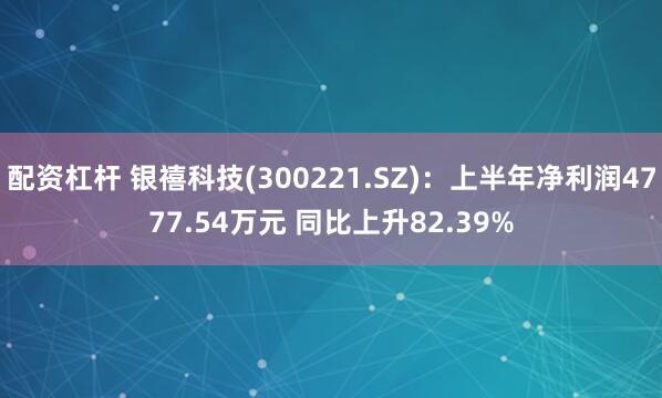 配资杠杆 银禧科技(300221.SZ)：上半年净利润4777.54万元 同比上升82.39%